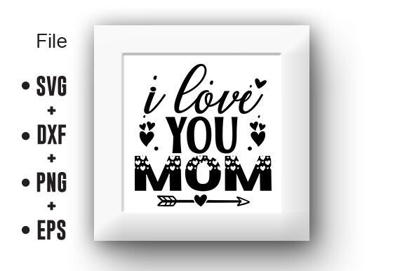 A Heartfelt Touch: I Love You, Mom Embroidery Design