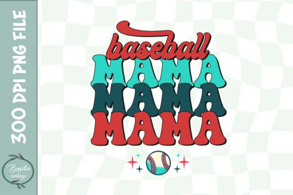 Baseball Mama PNG for Embroidery Projects