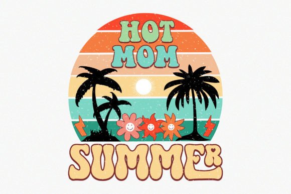 Hot Mom Summer4: A Vibrant Embroidery Design
