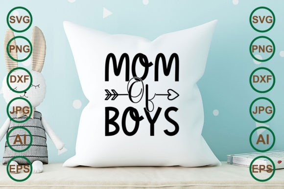 Mom of Boys T-shirt Design: A Closer Look