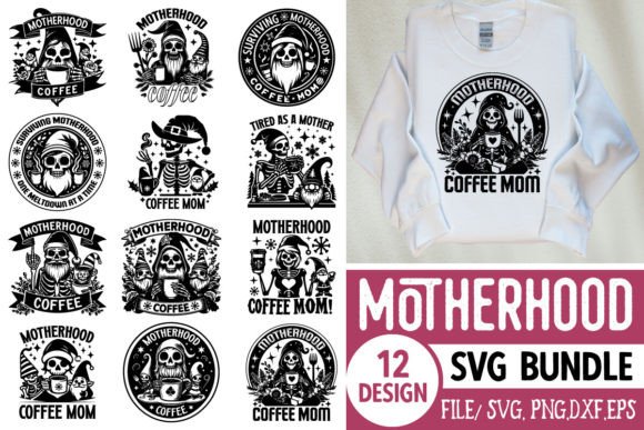 Motherhood Coffee SVG T-shirt Design