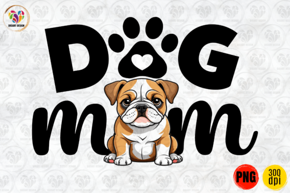 Review: Bulldog Puppy Dog Mom, Dog Lover PNG