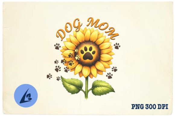 Review: Dog Mom Sunflower Dog Paw PNG