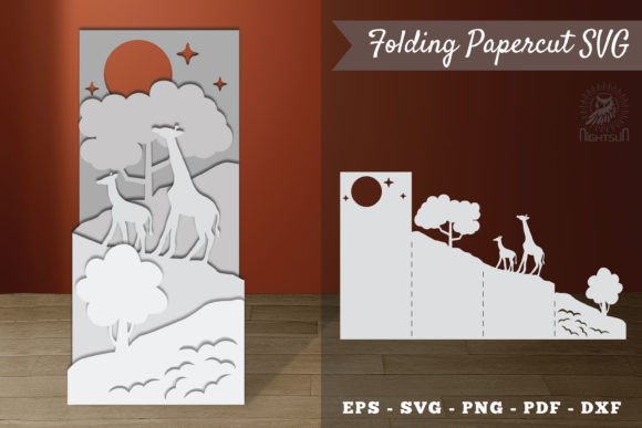Review: Mom and Baby Giraffe Folding Papercut