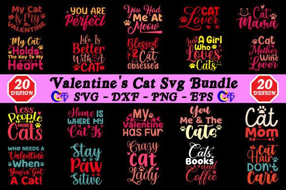 Valentine's Day Cat SVG Bundle: A Designer's Review