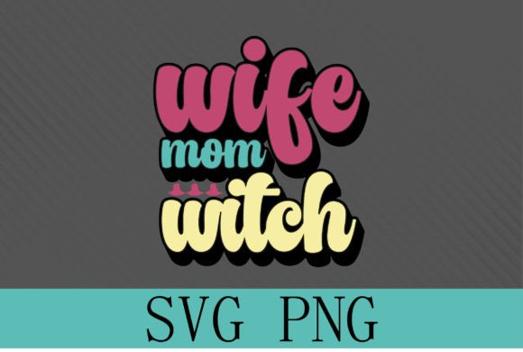 Wife Mom Witch Retro Design: A Versatile Embroidery Gem
